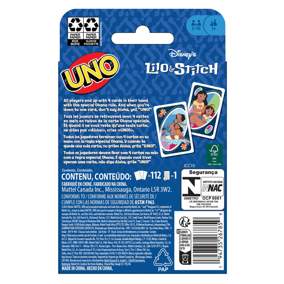 Imagen 6 - Juego Cartas Uno Lilo & Stitch Disney
