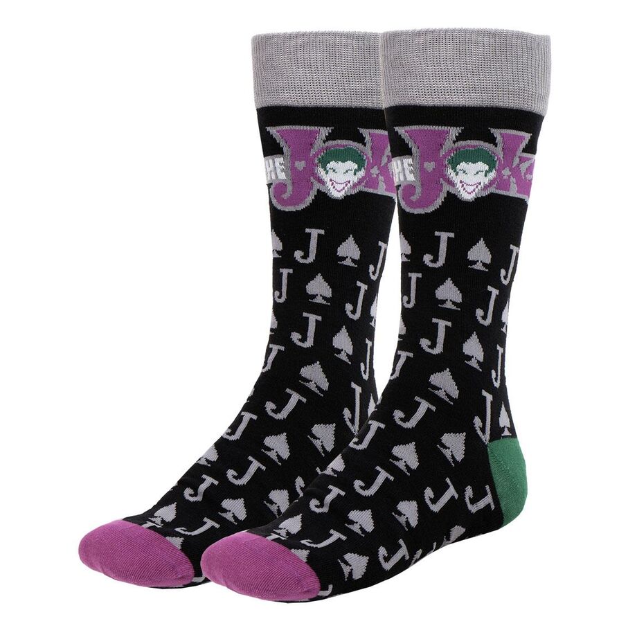 Imagen de Set 3 Calcetines Joker Dc Comics Adulto parte de nuestra colección en Espadas y más, sitio oficial.