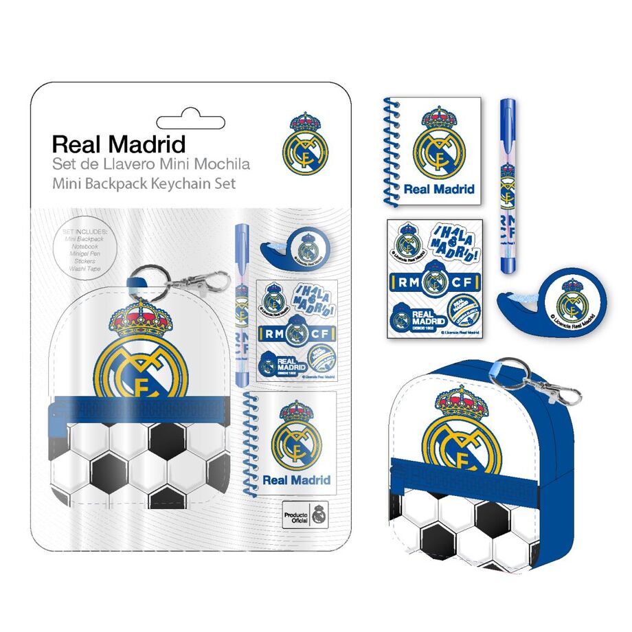 Imagen 1 - Set Papaleria Mini Mochila Real Madrid
