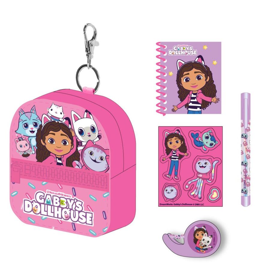 Imagen 2 - Set Papaleria Mini Mochila La Casa De Muñecas De Gabby