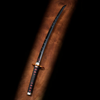 Imagen 3 - Replica Nichirin Sword Tanjiro Kamado Kyojuro Rengokus Sword Guard Demon Slayer Kimetsu No Yaiba 88Cm