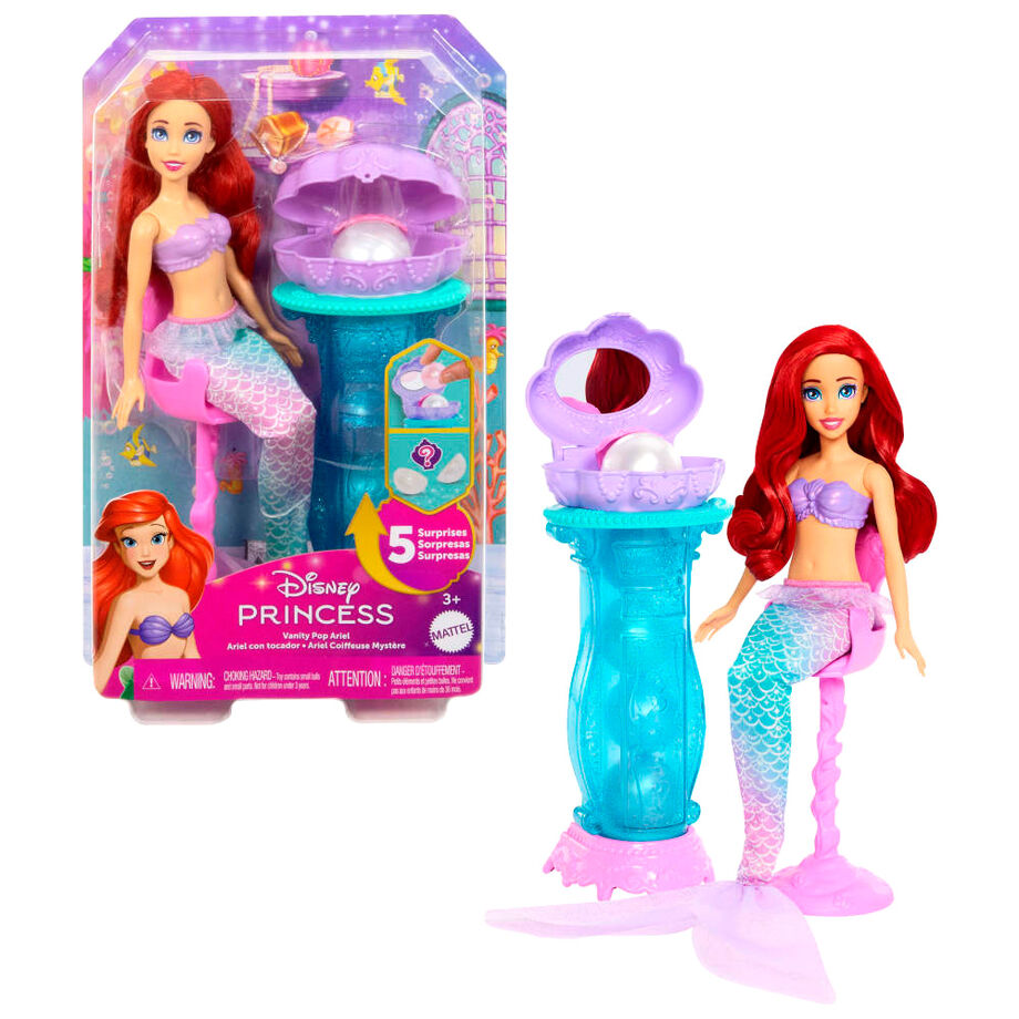 Imagen 1 - Muñeca Ariel Con Tocador La Sirenita Princesas Disney