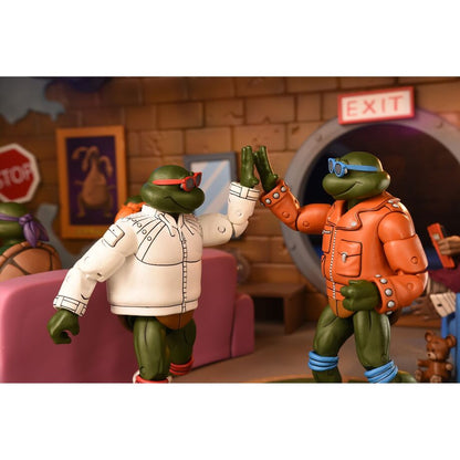 Imagen 4 - Set 2 Figuras Punk Leonardo And Punk Raphael Teenage Mutant Tortugas Ninja 18Cm