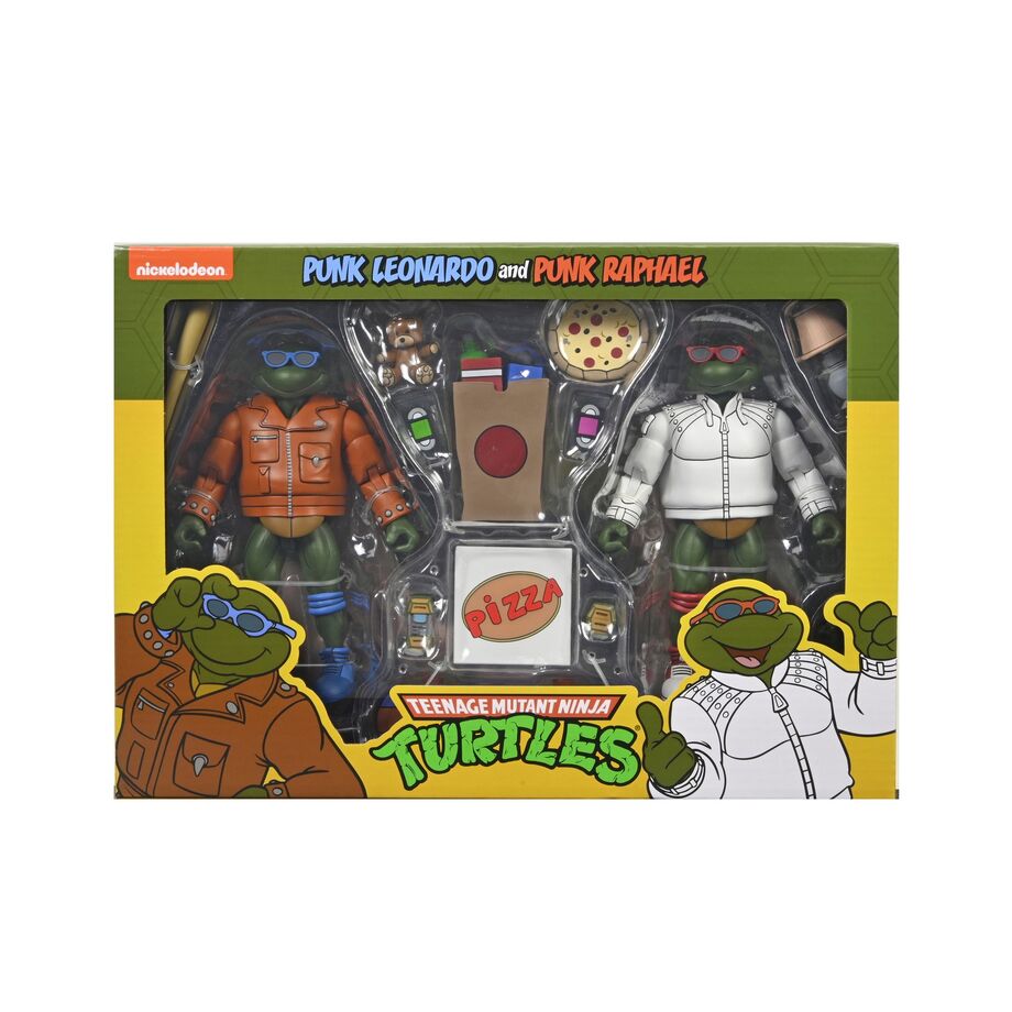 Imagen 1 - Set 2 Figuras Punk Leonardo And Punk Raphael Teenage Mutant Tortugas Ninja 18Cm