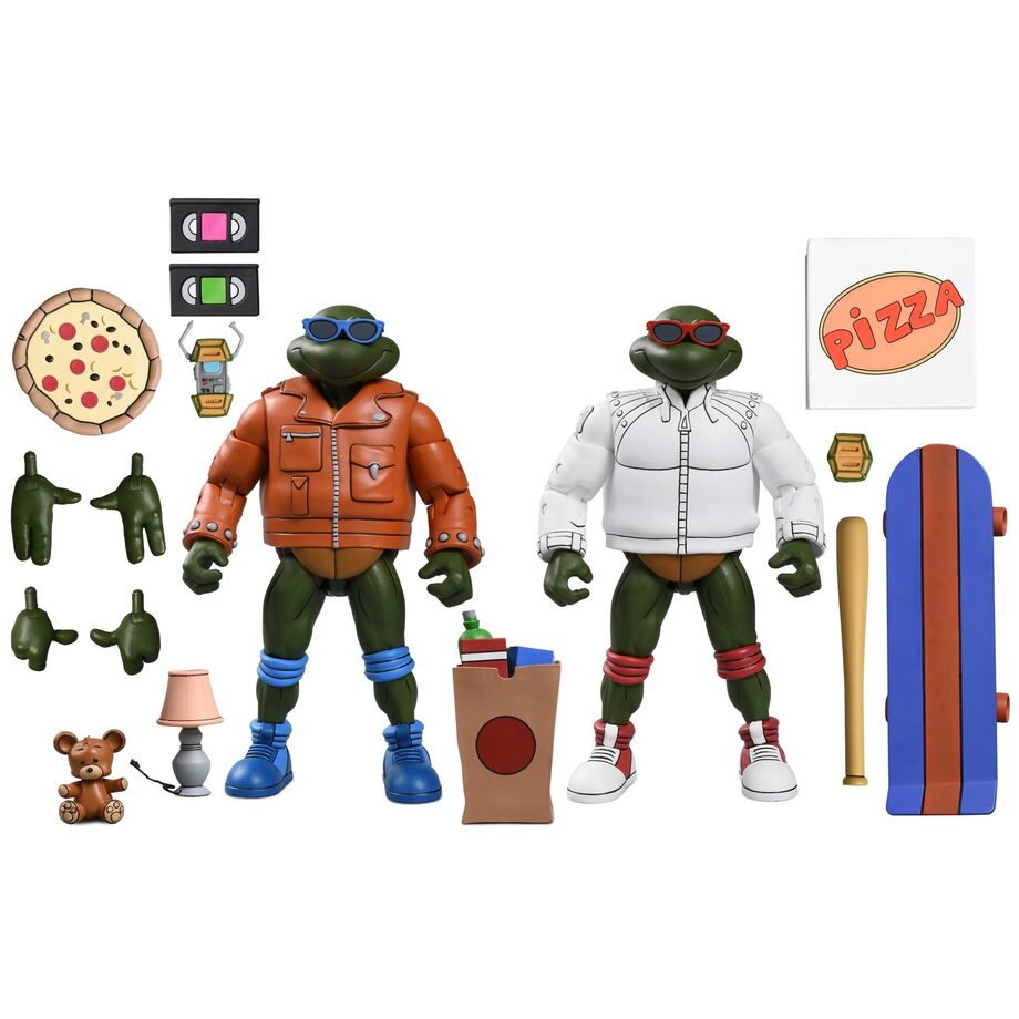 Imagen 2 - Set 2 Figuras Punk Leonardo And Punk Raphael Teenage Mutant Tortugas Ninja 18Cm