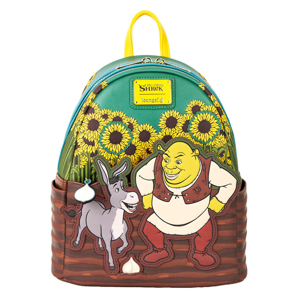Imagen de Mochila Vibraciones Primaverales Shrek Loungefly 26Cm parte de nuestra colección en Espadas y más, sitio oficial.