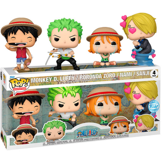 Imagen 2 - Blister 4 Figuras Pop One Piece Exclusive