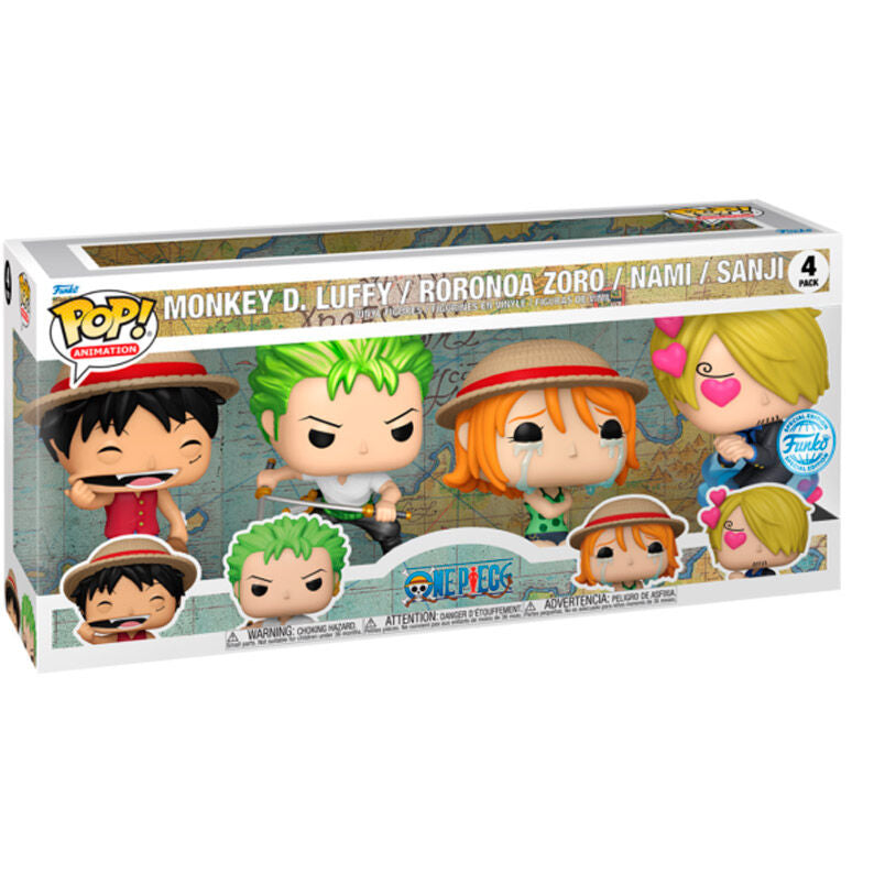 Imagen 3 - Blister 4 Figuras Pop One Piece Exclusive