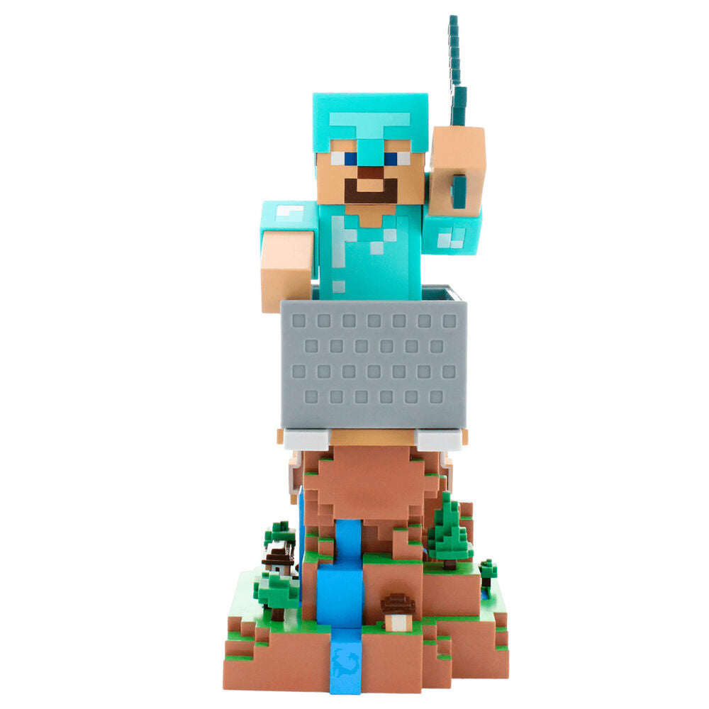 Imagen 1 - Cable Guy Soporte Sujecion Diamond Steve Minecraft 20Cm