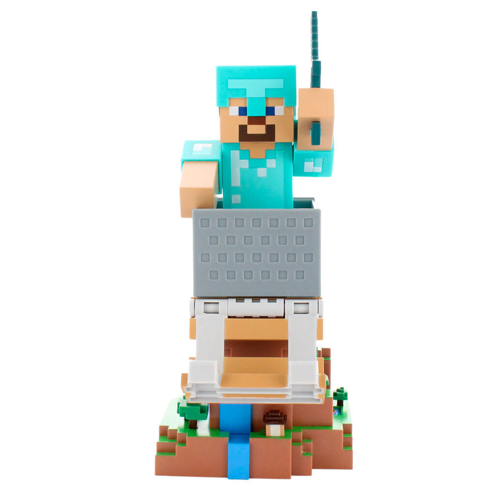 Imagen 4 - Cable Guy Soporte Sujecion Diamond Steve Minecraft 20Cm