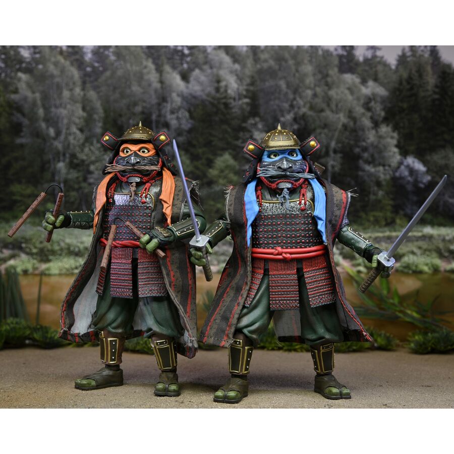 Imagen 3 - Blister 2 Figuras Leonardo & Michelangelo Teenage Mutant Tortugas Ninja 3 18Cm