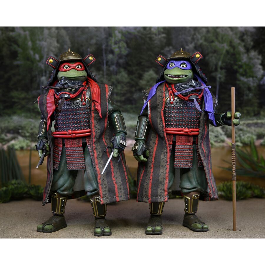 Imagen 5 - Blister 2 Figuras Donatello &#38; Raphael Teenage Mutant Tortugas Ninja 3 18Cm