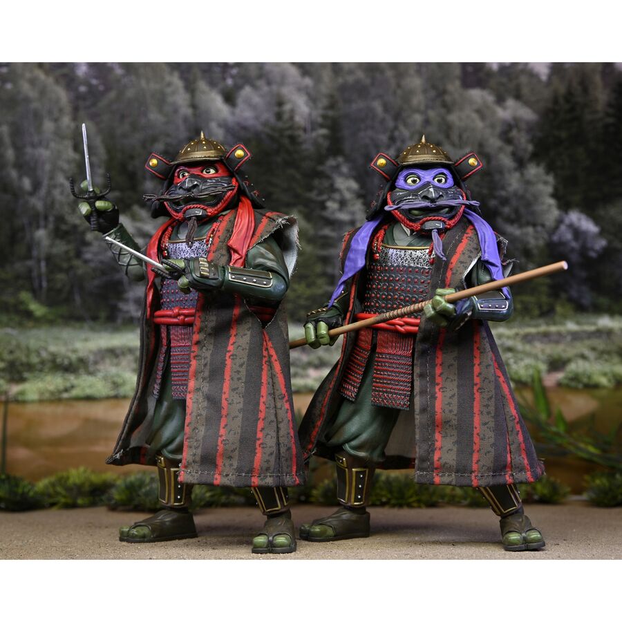 Imagen 6 - Blister 2 Figuras Donatello &#38; Raphael Teenage Mutant Tortugas Ninja 3 18Cm