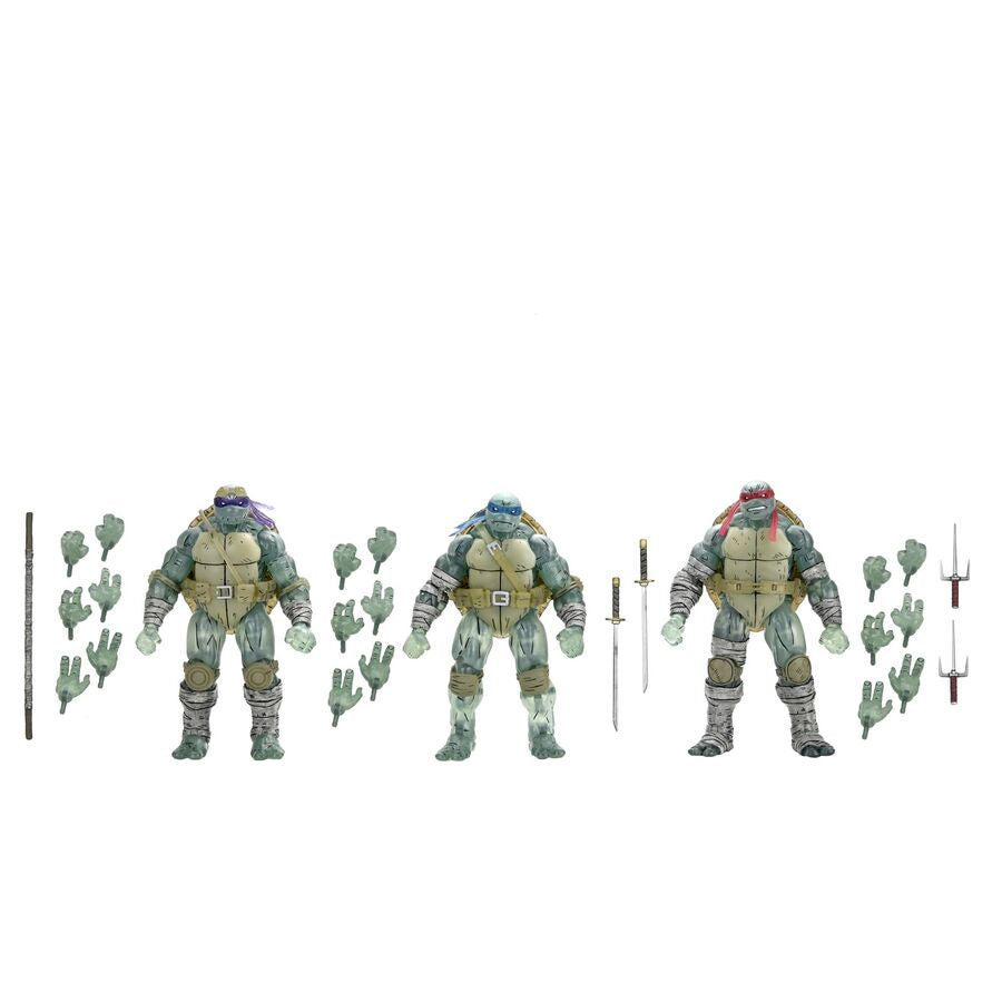 Imagen 1 - Set 3 Figuras Ghost Brothers Teenage Mutant The Last Ronin Tortugas Ninja 18Cm