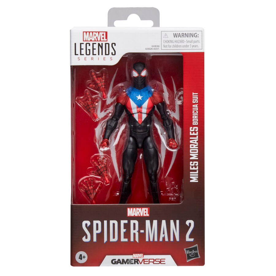 Imagen 2 - Figura Miles Morales Boricua Suit Spider-man 2 Marvel Legends 15Cm