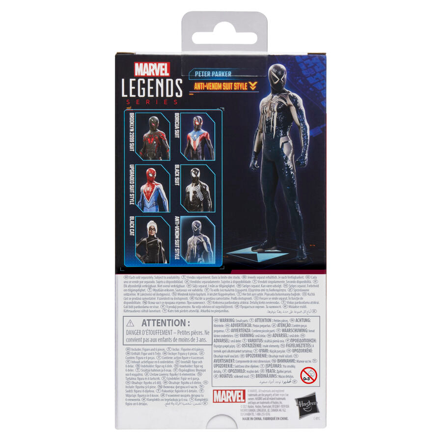 Imagen 4 - Figura Peter Parker Anti-venom Suit Style Spider-man 2 Marvel Legends 15Cm