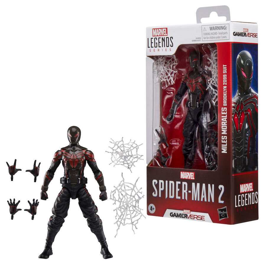 Imagen 5 - Figura Miles Morales Brooklyn 2099 Suit Spider-man 2 Marvel Legends 15Cm