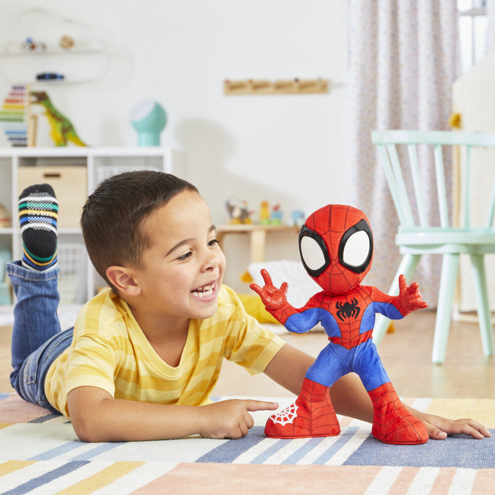Imagen de Muñeco Peluche Spidey Baila Y Gatea Spidey And His Amazing Friends Marvel parte de nuestra colección en Espadas y más, sitio oficial.