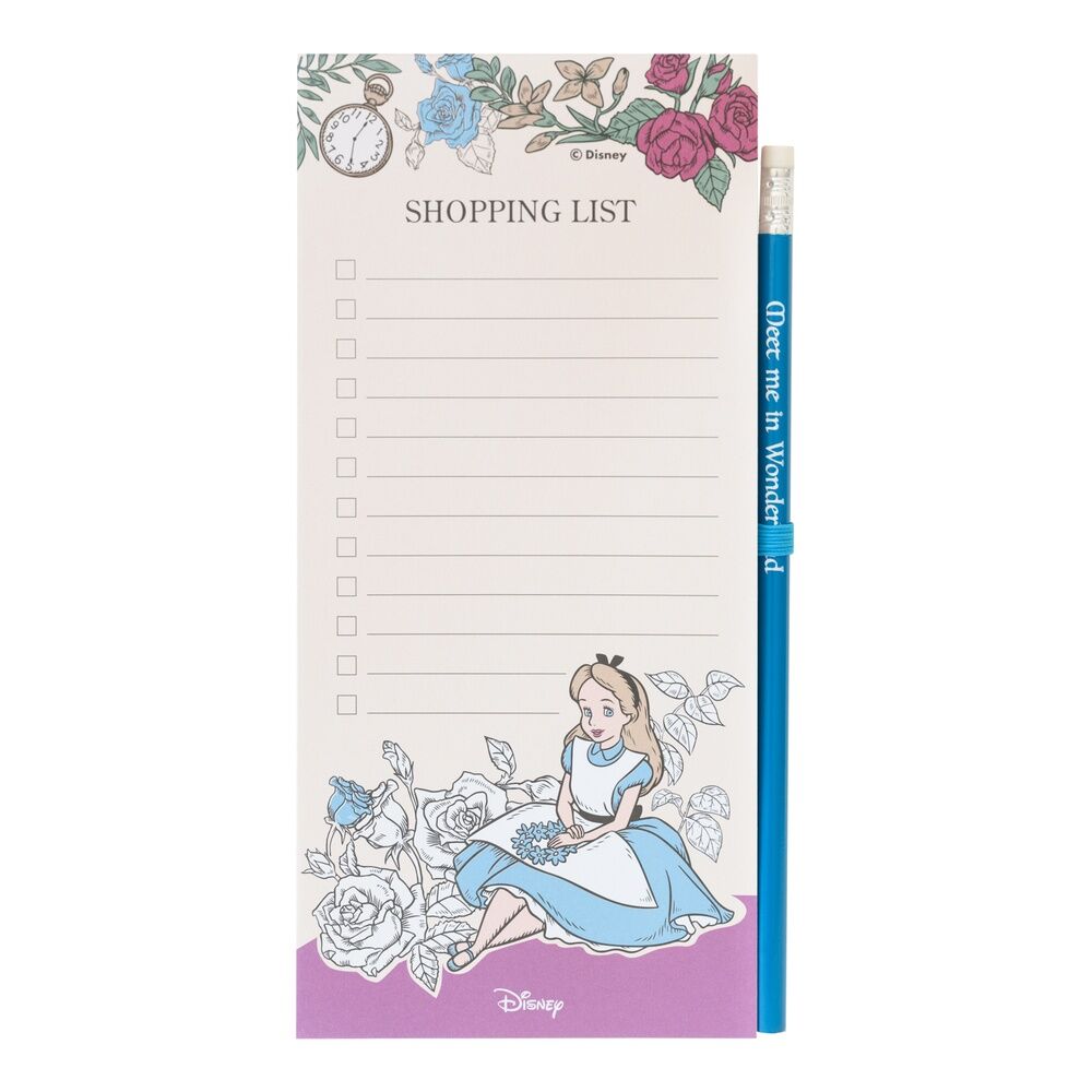 Imagen de Bloc Notas Magnetico Alicia En El Pais De Las Maravillas Disney parte de nuestra colección en Espadas y más, sitio oficial.