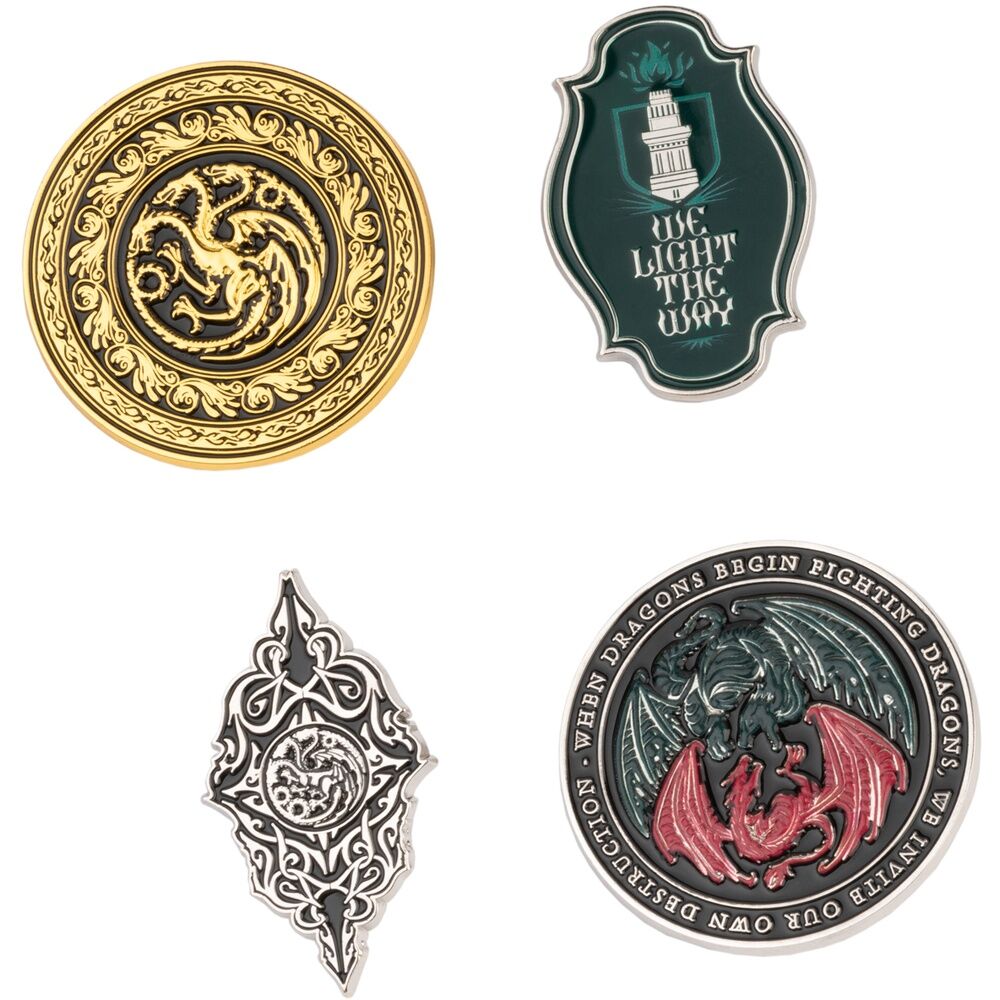 Imagen 1 - Blister Set 4 Pins Juego De Tronos La Casa Del Dragon
