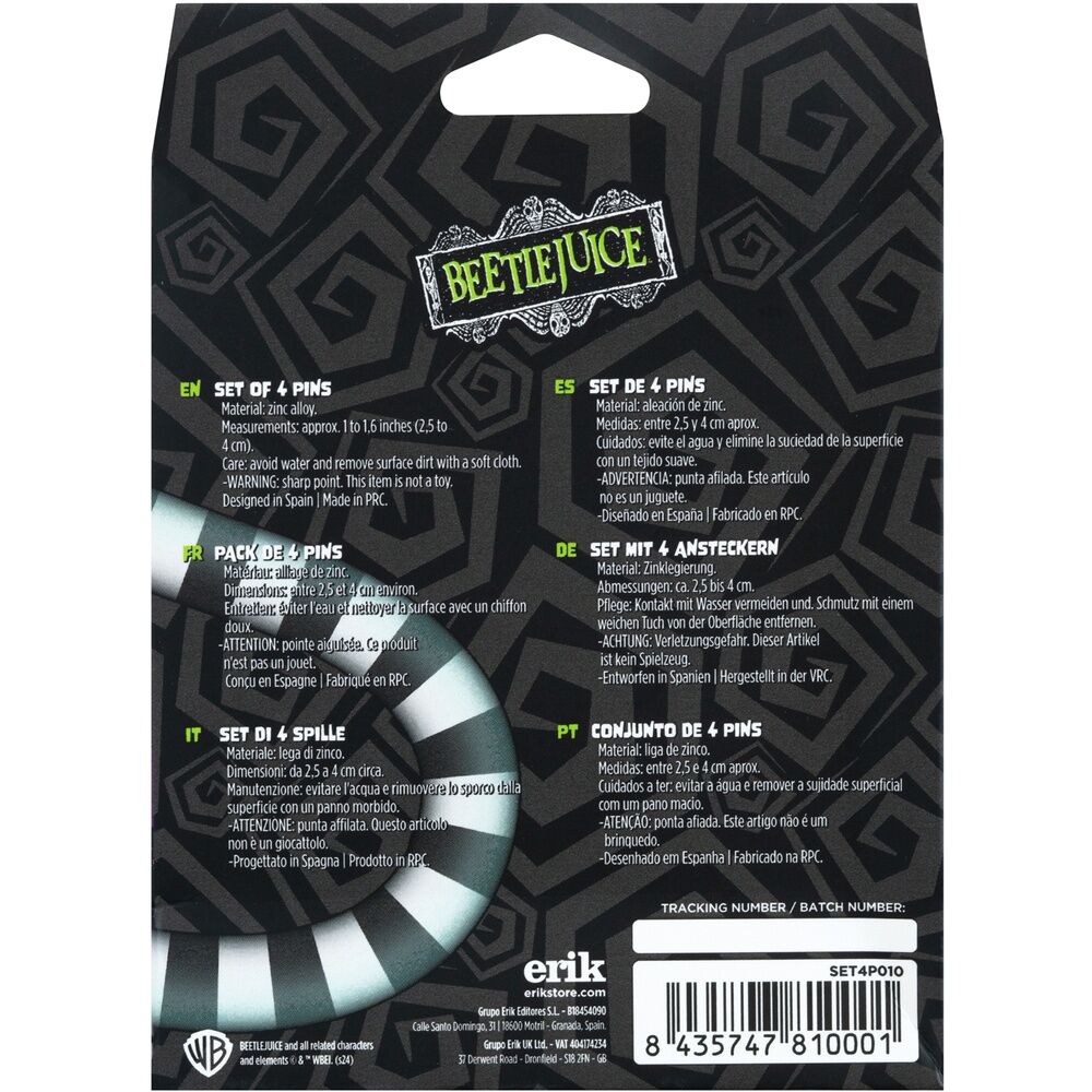 Imagen 3 - Set 4 Pins Beetlejuice
