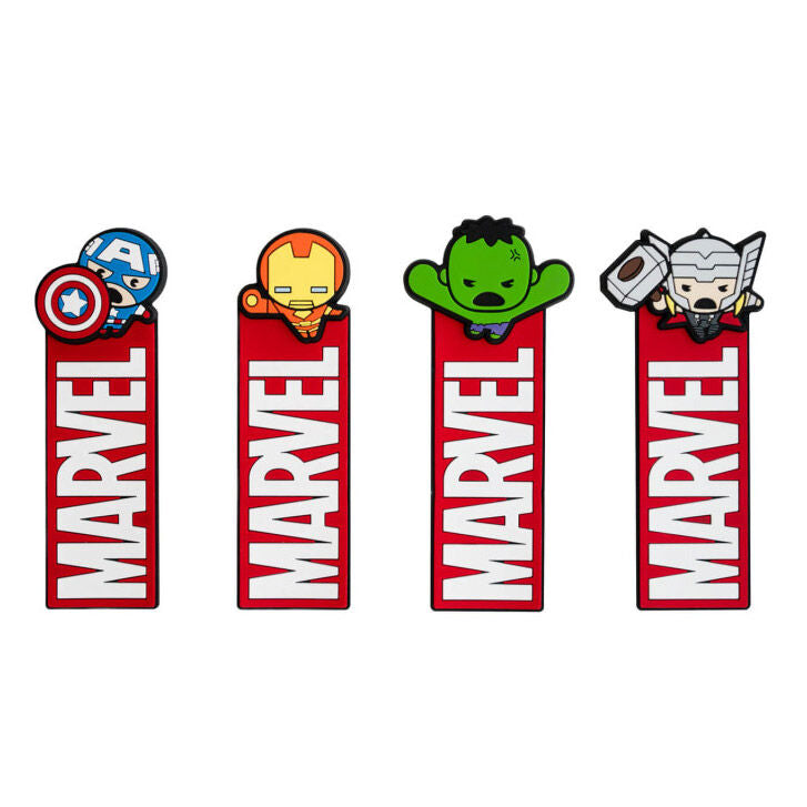 Imagen 1 - Set 4 Marcapaginas Los Vengadores Avengers Marvel
