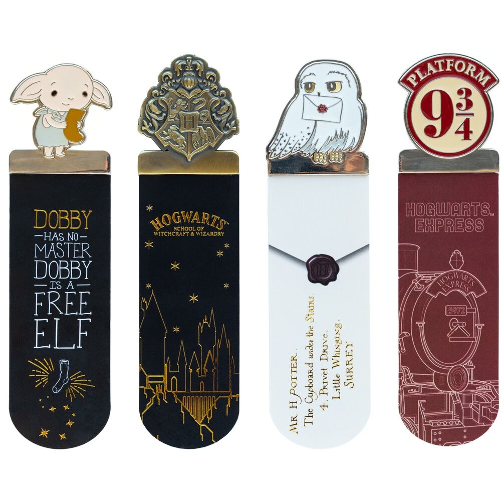 Imagen 1 - Set 4 Marcapaginas Harry Potter