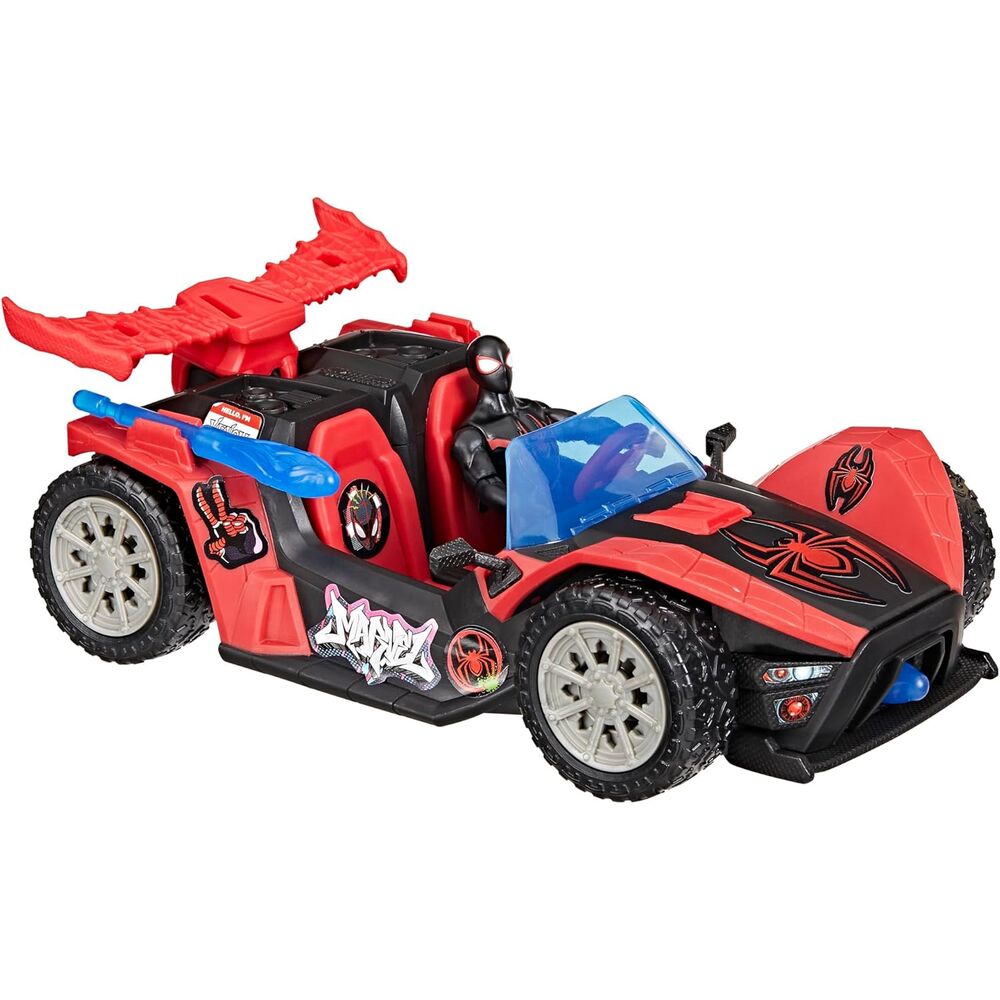 Imagen 4 - Coche Lanzador + Figura Miles Morales Venom Versus Epic World Of Action Spider-man Marvel