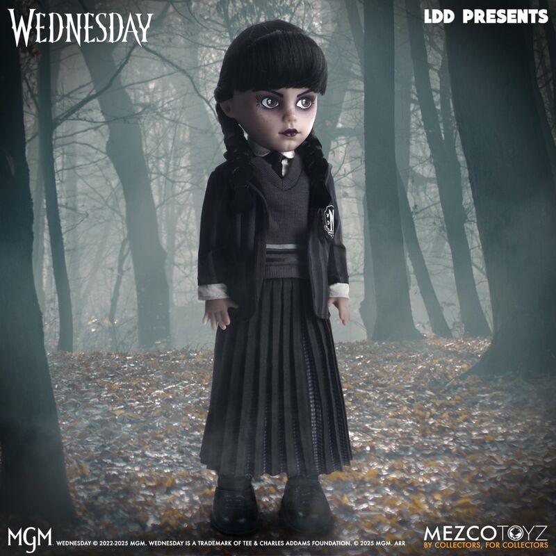 Imagen 1 - Muñeca Miercoles Uniforme Wednesday Living Dolls 25,5Cm