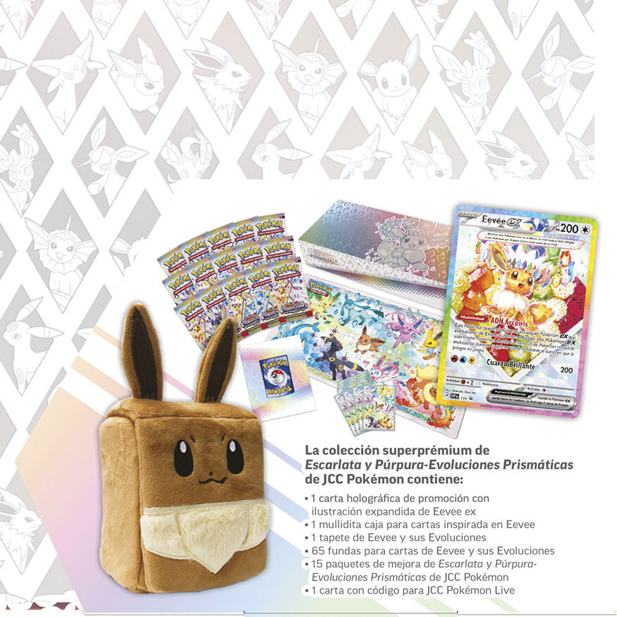 Imagen 6 - Estuche Juego Cartas Coleccionables Evoluciones Prismaticas Pokemon Español