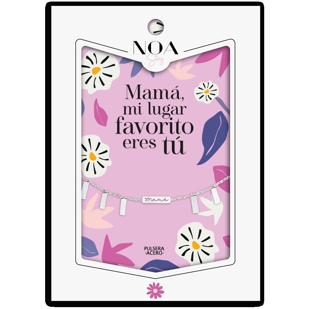 Imagen de Pulsera Mama Acero Plateado - Mama Mi Lugar Favorito Eres Tu parte de nuestra colección en Espadas y más, sitio oficial.