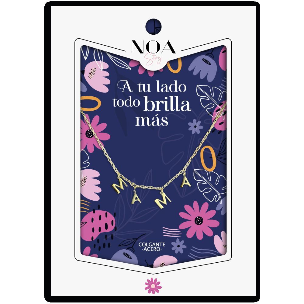 Imagen 1 - Colgante Letras Mama Acero Dorado - A Tu Lado Todo Brilla Mas