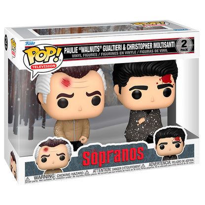 Imagen 2 - Blister 2 Figuras Pop Los Sopranos Paulie Walnuts Gualtieri & Christopher Moltisanti