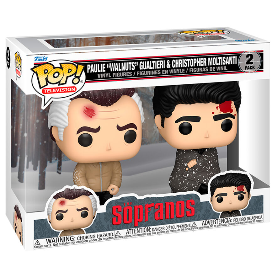 Imagen 2 - Blister 2 Figuras Pop Los Sopranos Paulie Walnuts Gualtieri & Christopher Moltisanti
