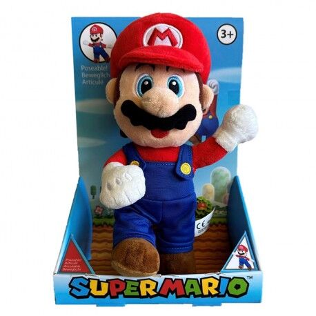 Imagen 1 - Peluche Articulado Mario Super Mario Bros 25Cm