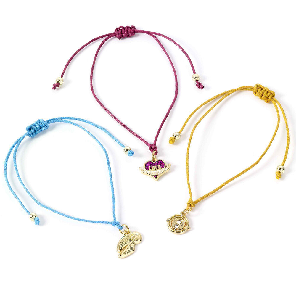 Imagen 1 - Set 3 Pulseras Amistad Snitch Dorada Harry Potter