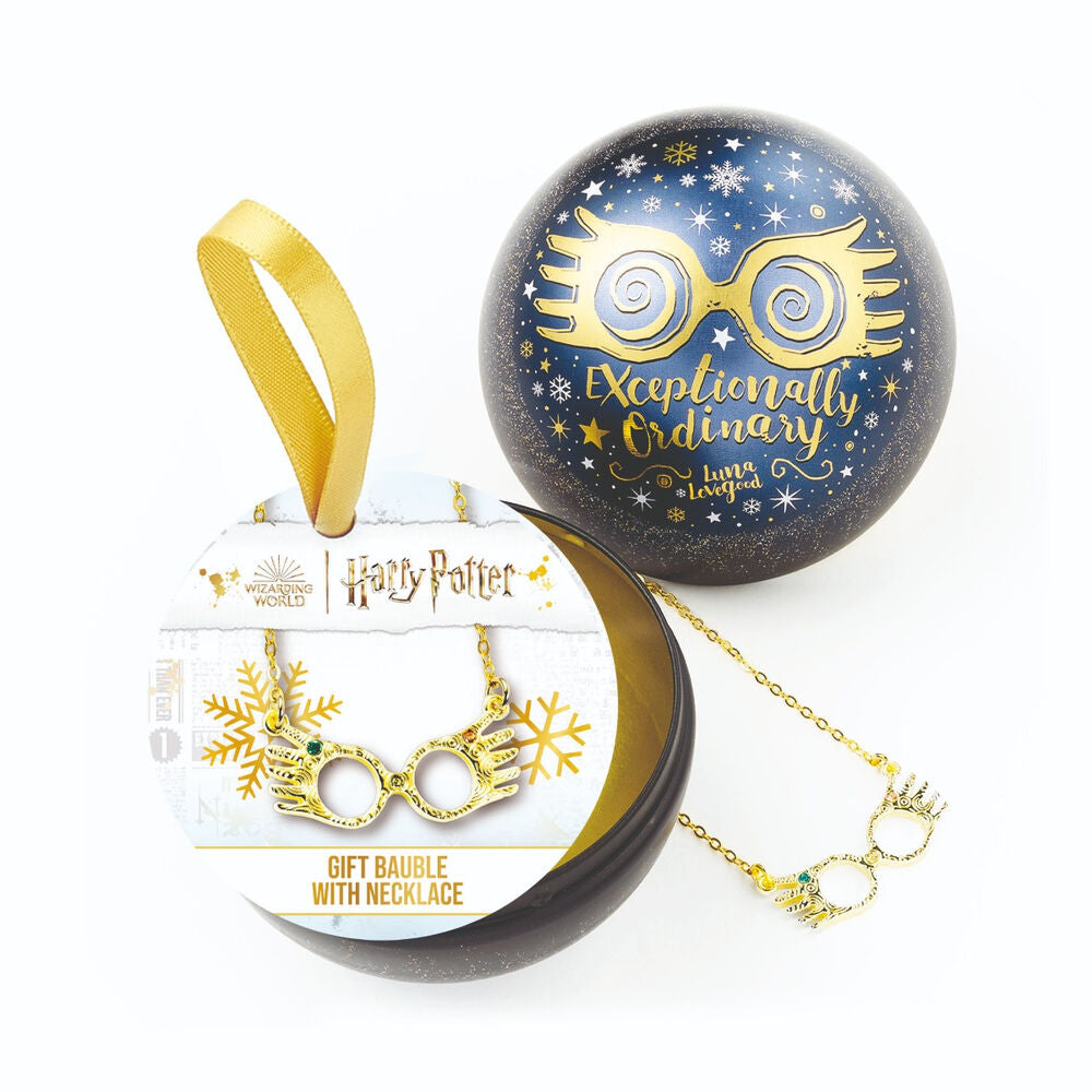 Imagen 1 - Colgante Gafas Luna Lovegood + Bola De Navidad Harry Potter