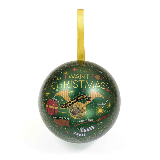Imagen 1 - Pulsera Snitch Dorada + Bola De Navidad Harry Potter