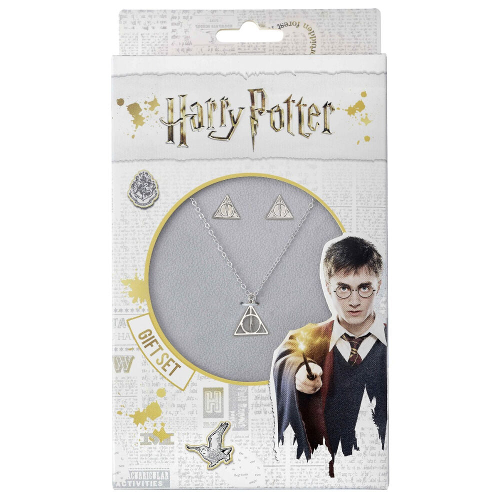 Imagen 1 - Set Colgante Y Pendientes Reliquias De La Muerte Harry Potter