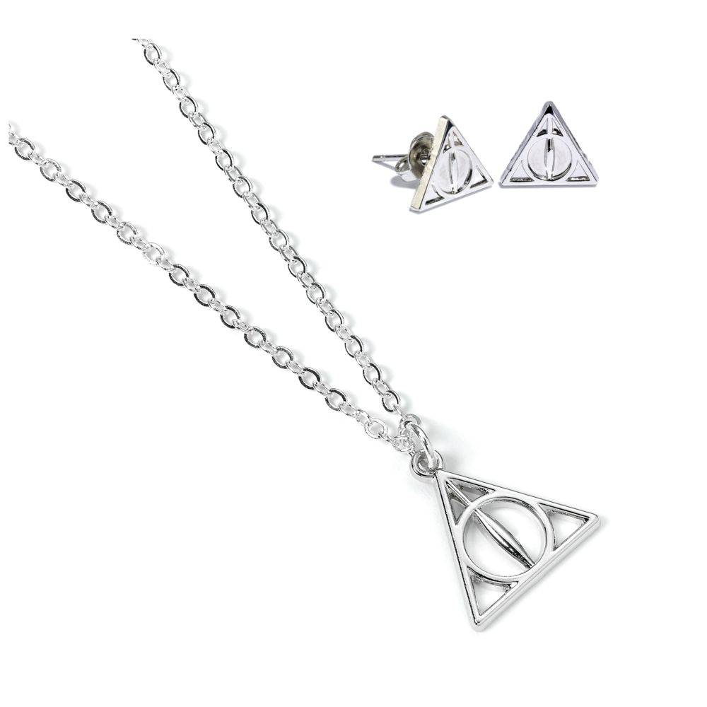 Imagen 2 - Set Colgante Y Pendientes Reliquias De La Muerte Harry Potter