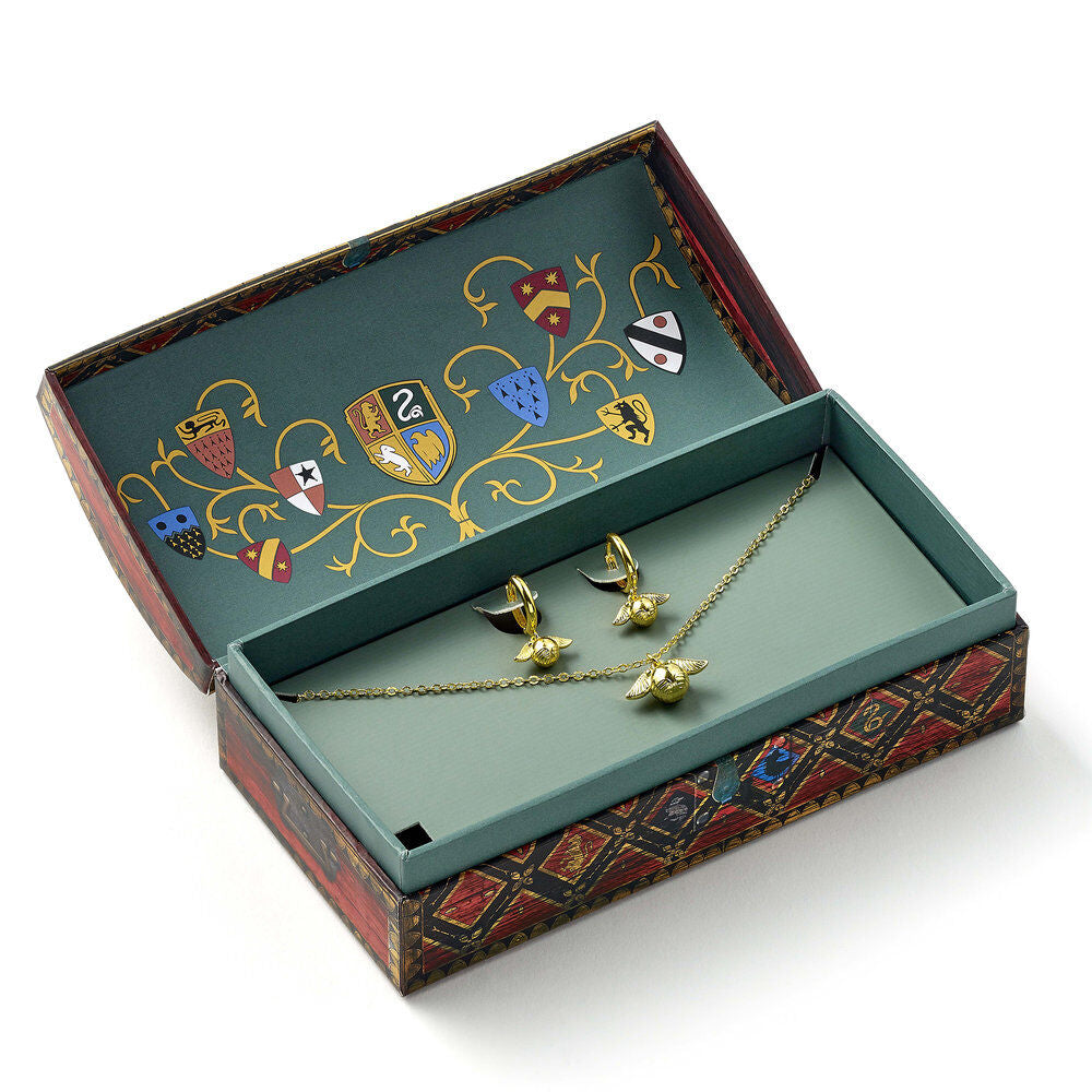 Imagen 1 - Set Colgante + Pendientes Snitch Dorada Harry Potter