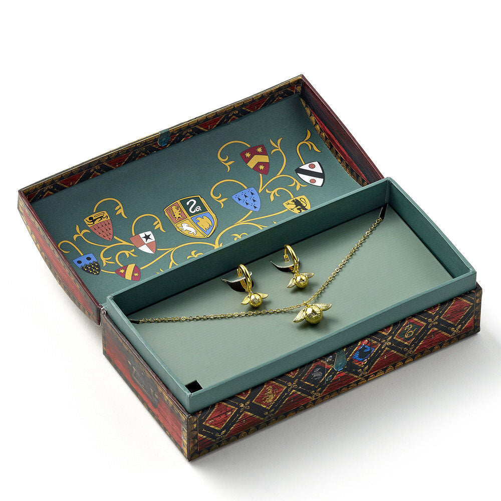Imagen 2 - Set Colgante + Pendientes Snitch Dorada Harry Potter