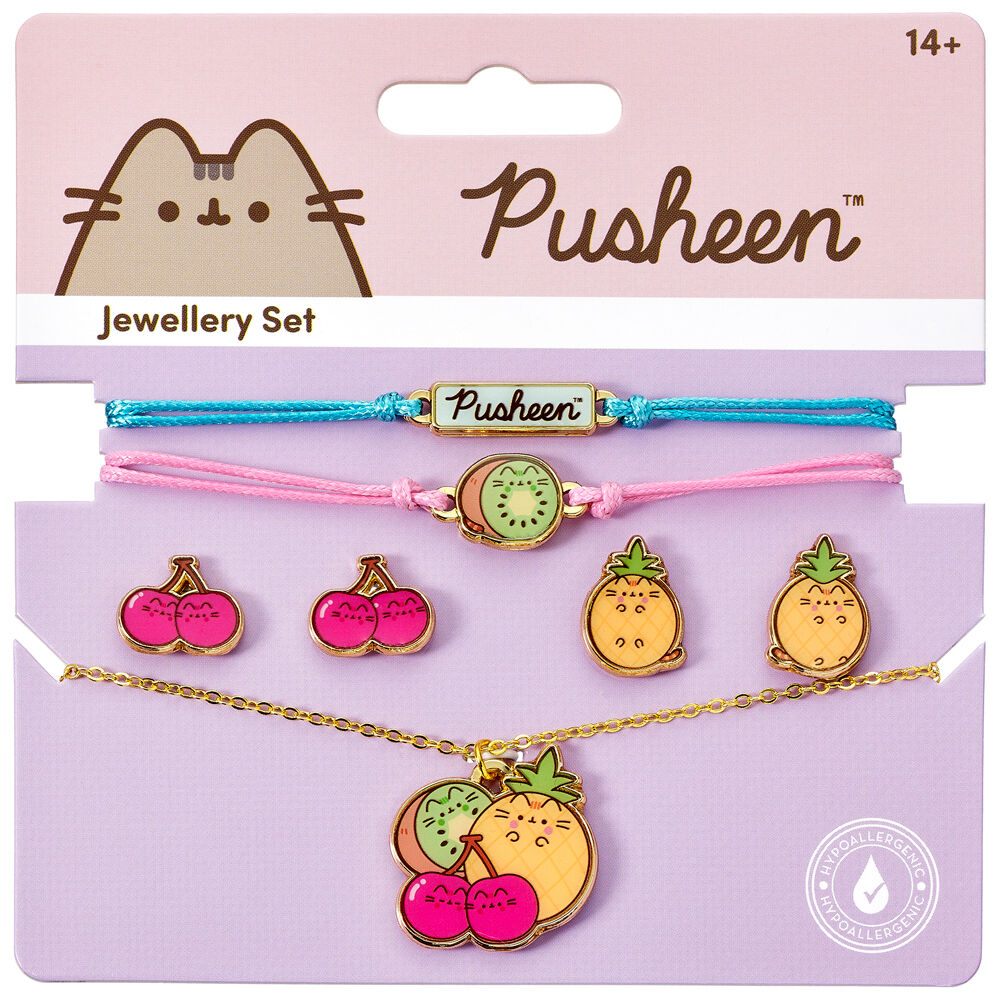 Imagen 2 - Set Colgante + Pulsetas + Pendientes Pusheen