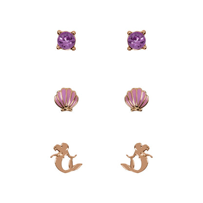 Imagen 1 - Set 3 Pares De Pendientes La Sirenita Disney