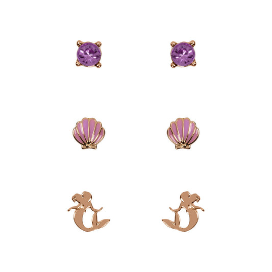 Imagen 1 - Set 3 Pares De Pendientes La Sirenita Disney