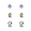 Imagen 1 - Set 3 Pares De Pendientes Snoopy