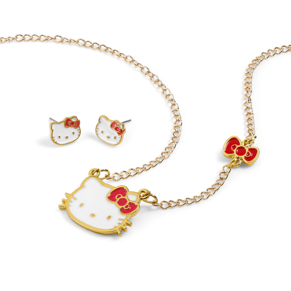 Imagen 1 - Set Colgante + Pendientes Hello Kitty