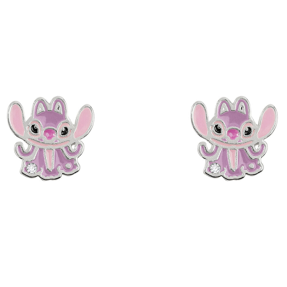 Imagen 1 - Pendientes Angel Stitch Disney Plata