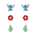 Imagen 1 - Set 3 Pares De Pendientes Stitch Disney Plata