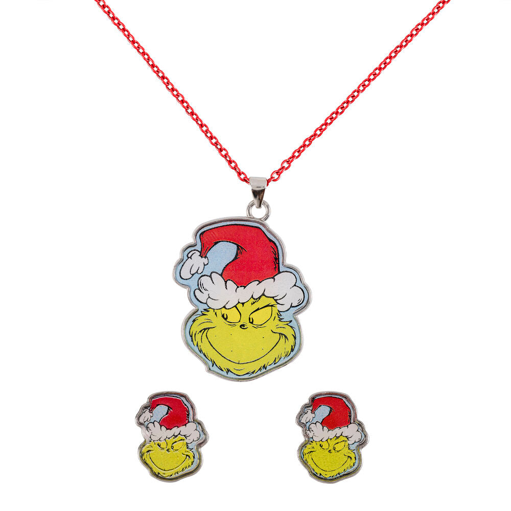 Imagen 1 - Set Colgante + Pendientes Navidad El Grinch